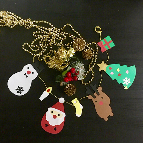 クリスマスペーパーガーランドイメージ
